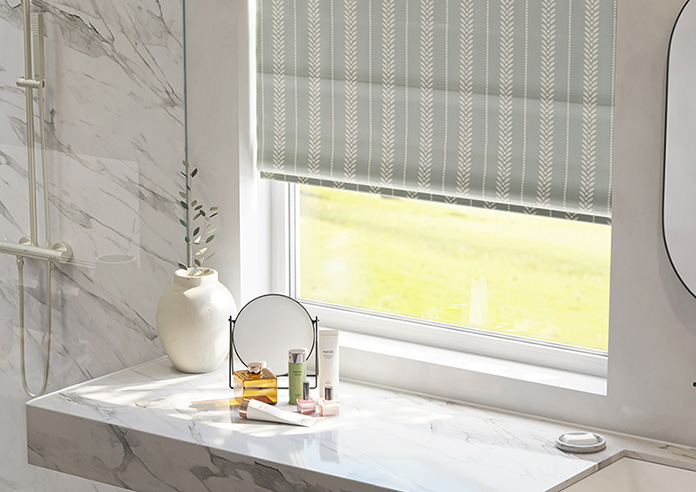 Laurel Stripe, Grey - Twist&Fit Roman Blind - Image 5